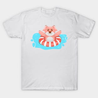 Cute Dog Swimming T-Shirt